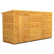 Power 12x4 Pent Garden Shed - Windowless / No Windows